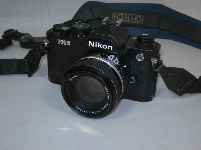 Nikon FM2 35mm SLR Camera MD12 Motor Drive MF16 MC12A 28mm 50mm 55mm 105mm Lens 1