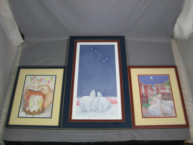 3 Barbara Stone Polar Bear Art Prints Signed AP #35/50