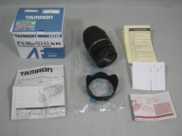 Tamron Di II AF 18-200mm f/3.5-6.3 XR LD Aspherical (IF) Macro Zoom Lens Canon