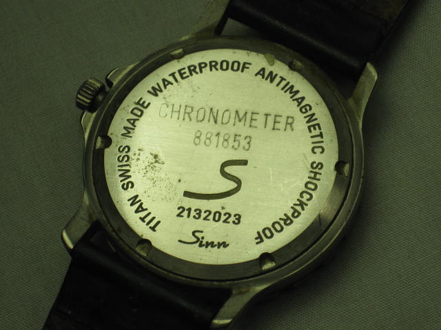 Vtg Sinn Automatic Titan Waterproof Chronometer Watch 2132023 W/ Case Box NO RES 4
