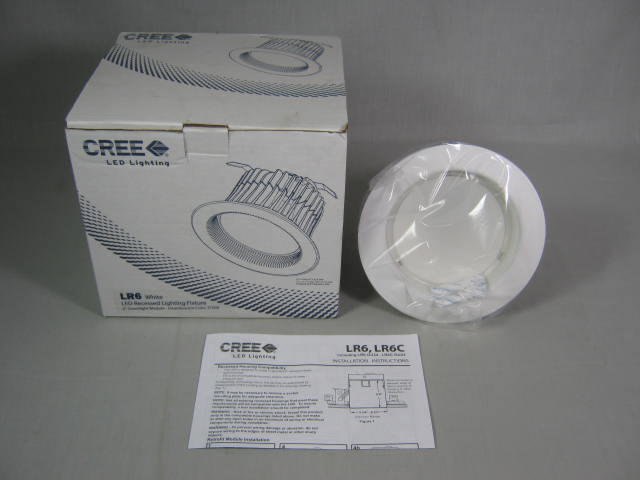 NEW Cree LR6 White 6" LED Recessed Downlight Lighting Fixture Module 2700K NR!