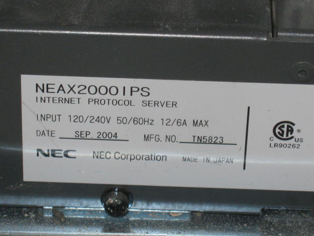 NEC NEAX 2000 IPS Internet Protocol Server W/ Cards NO RESERVE PRICE 7