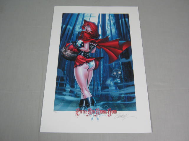 J Scott Campbell Enchanted Fantasy 2nd Signed Print Little Red Riding Hood 26/50