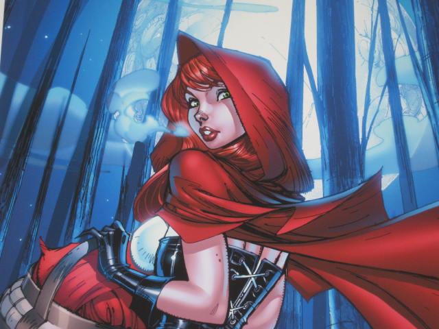 J Scott Campbell Enchanted Fantasy 2nd Signed Print Little Red Riding Hood 26/50 1