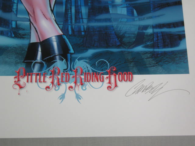 J Scott Campbell Enchanted Fantasy 2nd Signed Print Little Red Riding Hood 26/50 2