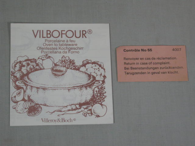 Villeroy & Boch Design Naif Lasagne Dish Casserole Serving Bowl With Box MINT! 4