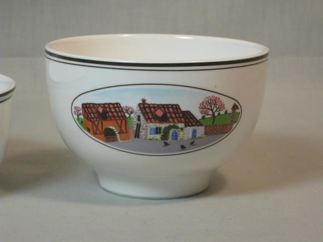 Villeroy & Boch Design Naif Soup Cereal Bowls Cup Saucer Trinket Box Set EXC! NR 2