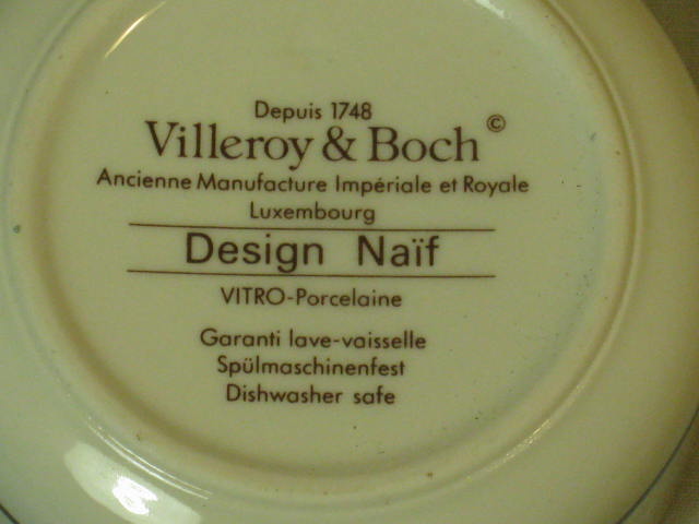 Villeroy & Boch Design Naif Soup Cereal Bowls Cup Saucer Trinket Box Set EXC! NR 9