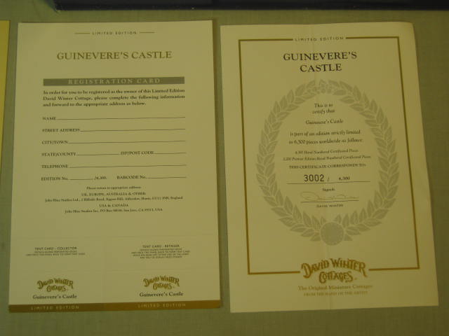 1995 Guineveres Castle David Winter Cottages w/Box Mint Cond No Reserve Price! 8