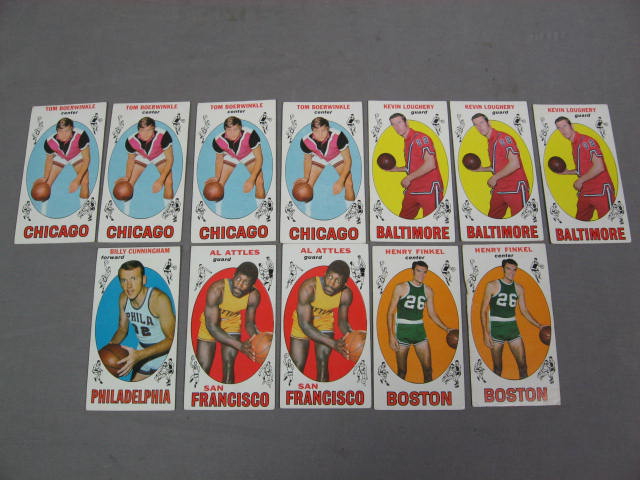 1969 Topps Basketball Cards Lew Alcindor Rookie Card + 8