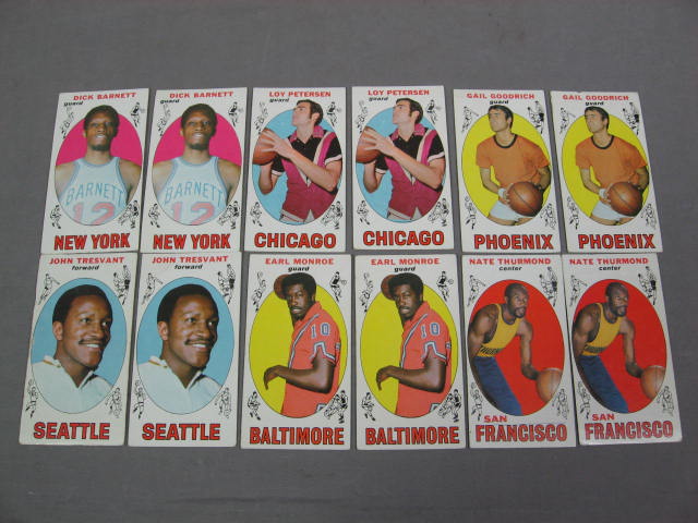 1969 Topps Basketball Cards Lew Alcindor Rookie Card + 10