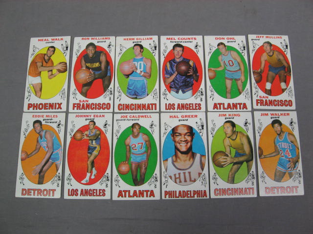 1969 Topps Basketball Cards Lew Alcindor Rookie Card + 12
