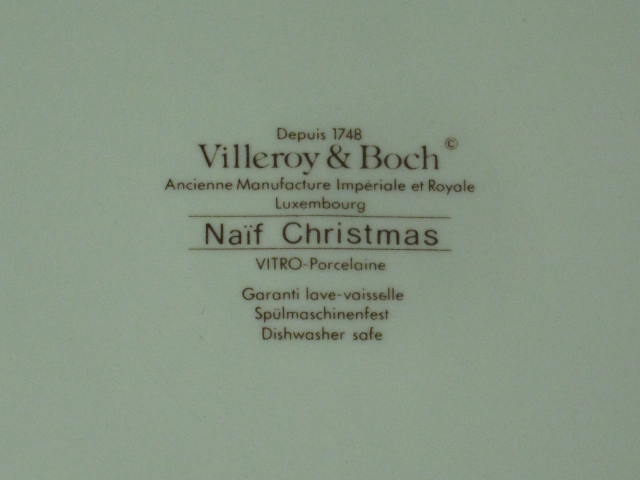 Villeroy & Boch Naif Christmas Salad Plate Cereal Bowls Mug Cup Set Lot MINT! NR 6