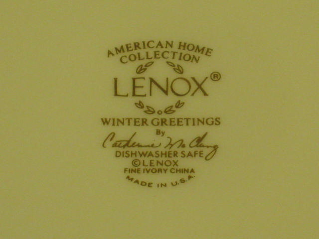 Lenox Winter Greetings American Home Gravy Boat W/ Underplate Catherine McClung 7