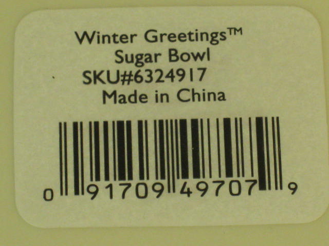 Lenox Winter Greetings China Sugar Bowl + Creamer Catherine McClung Nuthatch NR! 4