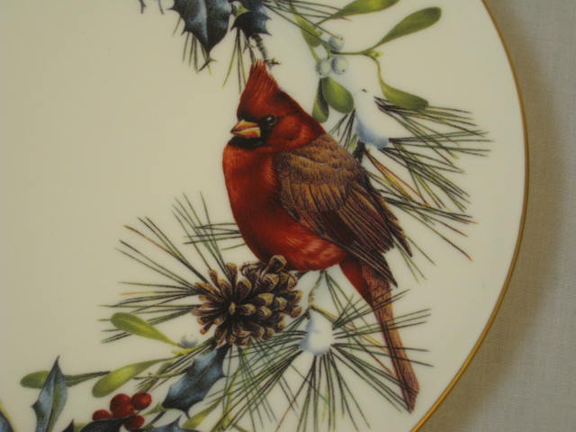 Lenox Winter Greetings American Home Oval Serving Platter 13" Cardinal McClung 1