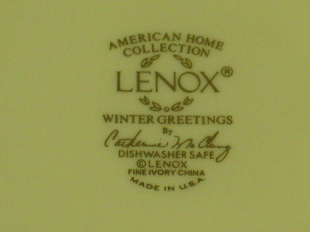 Lenox Winter Greetings American Home Oval Serving Platter 13" Cardinal McClung 3