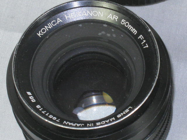 12 50mm Camera Lens Lot Olympus OM Zuiko Auto-S 1.8 Konica Hexanon 1.7 Yashica 5