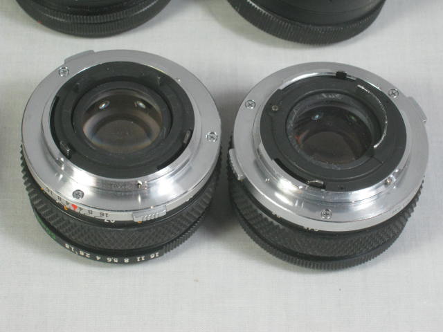 12 50mm Camera Lens Lot Olympus OM Zuiko Auto-S 1.8 Konica Hexanon 1.7 Yashica 7