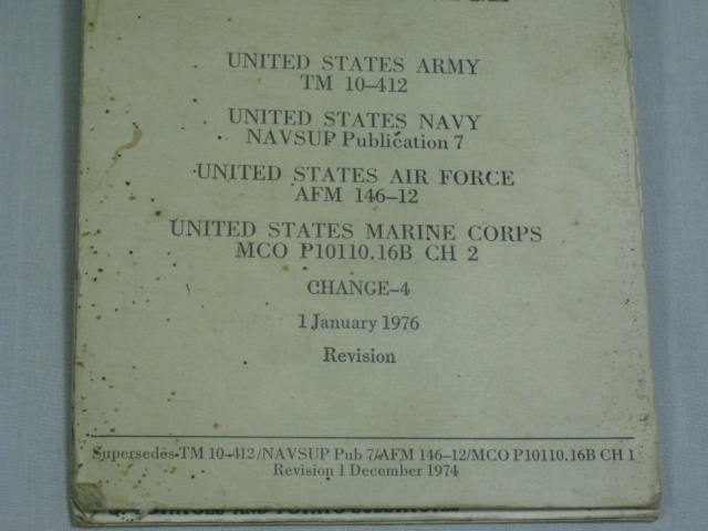 Vtg US Armed Forces Recipe Lot Box + 1976 Index Army Navy Air Force Marines NR! 2
