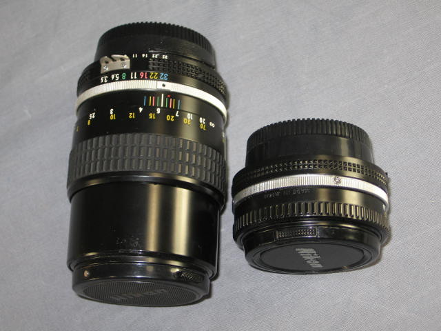 Nikon FG 35mm SLR Camera Nikkor AIS 50mm f/1.8 135mm + 10