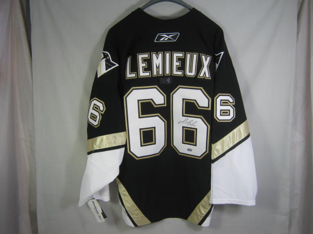 Mario Lemieux Hand Signed Pittsburgh Penguins Authentic Hockey Jersey NWT NO RES