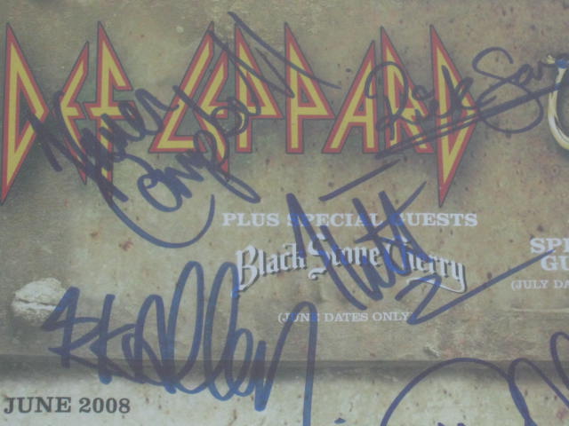 2008 Def Leppard Whitesnake Band Signed Concert Tour Poster Print Joe Elliott ++ 2