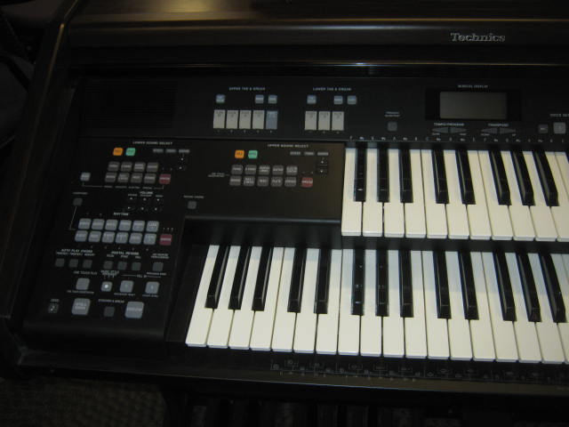 Technics SX-EN3 Double Keyboard PCM Digital Electronic Organ W/ Bench Manuals NR 1