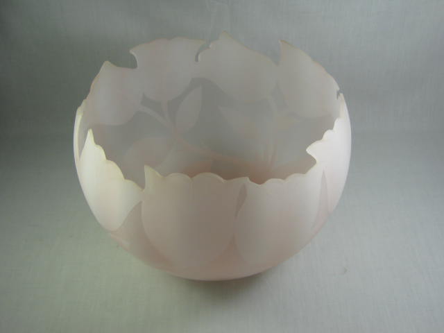83 Marialyce Hawke Murano Brideshead Revisited Intaglio Engraved Art Glass Bowl