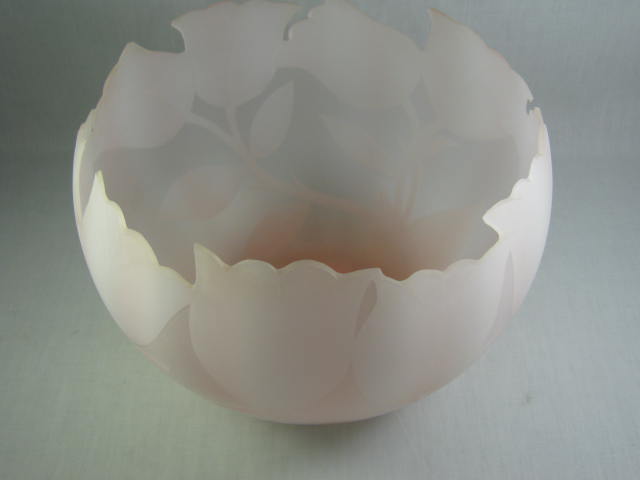 83 Marialyce Hawke Murano Brideshead Revisited Intaglio Engraved Art Glass Bowl 1