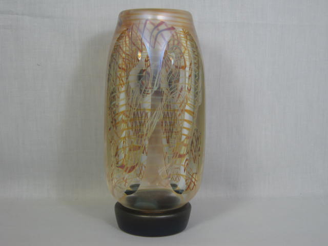 2005 HL Studio Art Glass Hand Blown Signed Dragon Jar Vase w/Stopper 9" Tall NR! 3