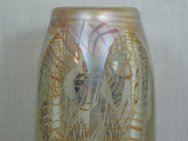 2005 HL Studio Art Glass Hand Blown Signed Dragon Jar Vase w/Stopper 9" Tall NR! 4