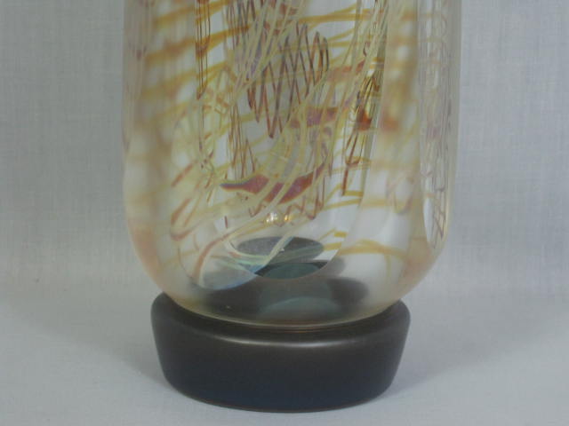 2005 HL Studio Art Glass Hand Blown Signed Dragon Jar Vase w/Stopper 9" Tall NR! 5