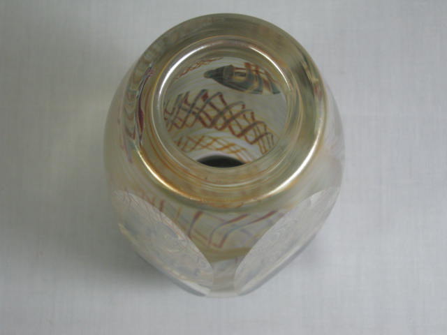 2005 HL Studio Art Glass Hand Blown Signed Dragon Jar Vase w/Stopper 9" Tall NR! 7