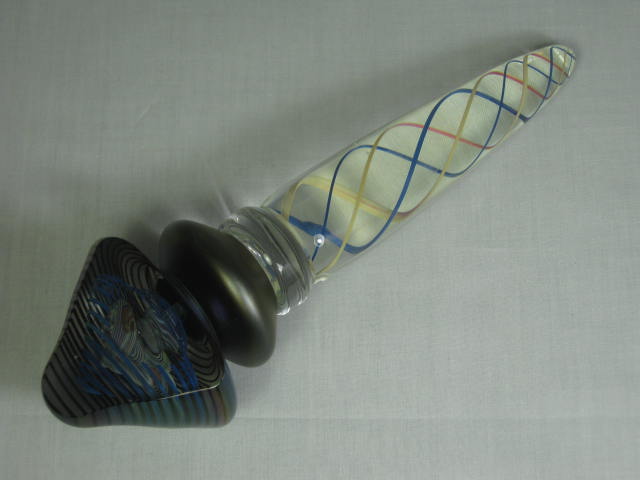 2005 HL Studio Art Glass Hand Blown Signed Dragon Jar Vase w/Stopper 9" Tall NR! 8