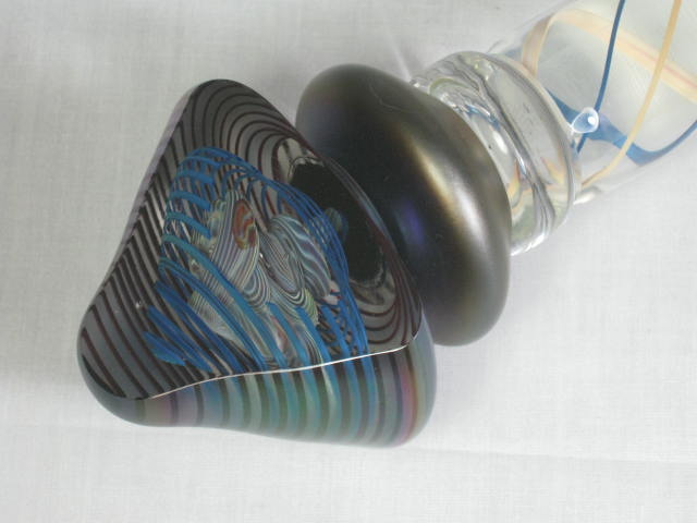 2005 HL Studio Art Glass Hand Blown Signed Dragon Jar Vase w/Stopper 9" Tall NR! 9