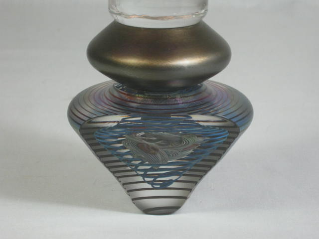 2005 HL Studio Art Glass Hand Blown Signed Dragon Jar Vase w/Stopper 9" Tall NR! 10