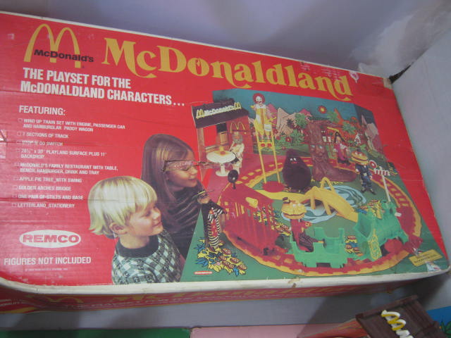 Vtg 1970s Remco McDonalds Restaurant McDonaldland Toy Train Playset W/ Box + NR! 5