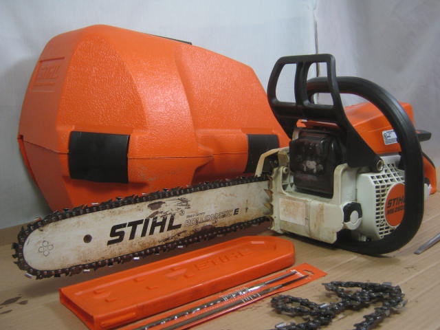 Stihl MS250C MS250 45cc Chainsaw 16" Bar Case Extra Chain Files Tools No Reserve 1