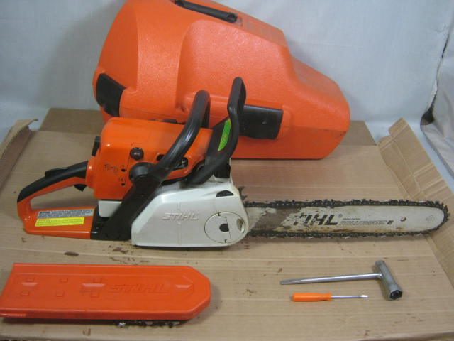 Stihl MS250C MS250 45cc Chainsaw 16" Bar Case Extra Chain Files Tools No Reserve 3