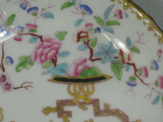 11 Antique Vtg Minton Chinese Tree China Saucer Berry Bowls Plates Dish Set NR! 3