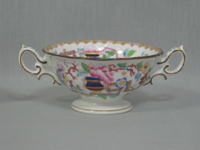 Antique Vintage Minton Chinese Tree China Cream Soup Bowls Tea Cups Set NO RES! 1