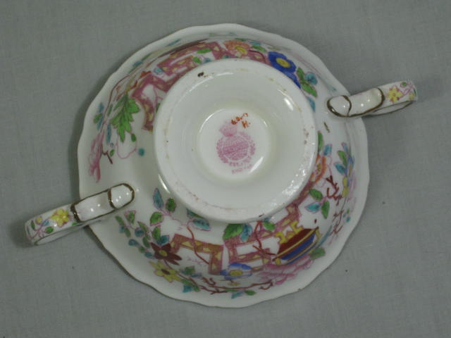 Antique Vintage Minton Chinese Tree China Cream Soup Bowls Tea Cups Set NO RES! 6