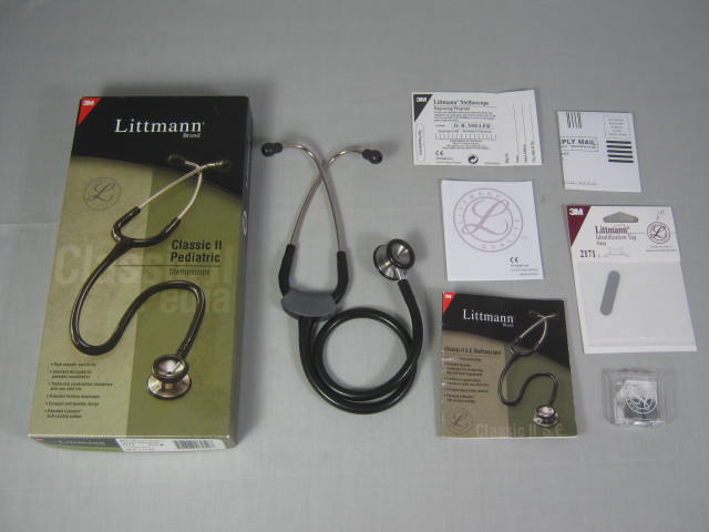 3M Littmann Classic II Pediatric Stethoscope Barely Used Orig Box New Eartips NR