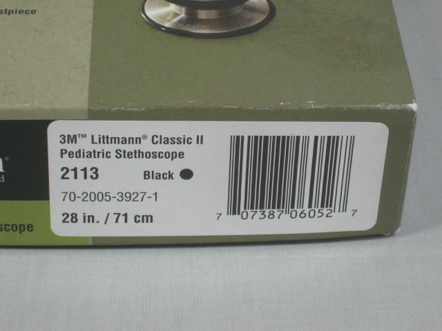3M Littmann Classic II Pediatric Stethoscope Barely Used Orig Box New Eartips NR 2