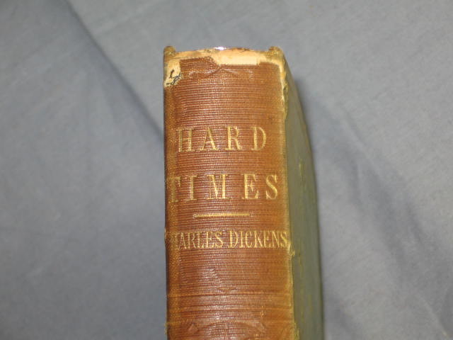 1854 First Edition Charles Dickens Hard Times Book NR 3