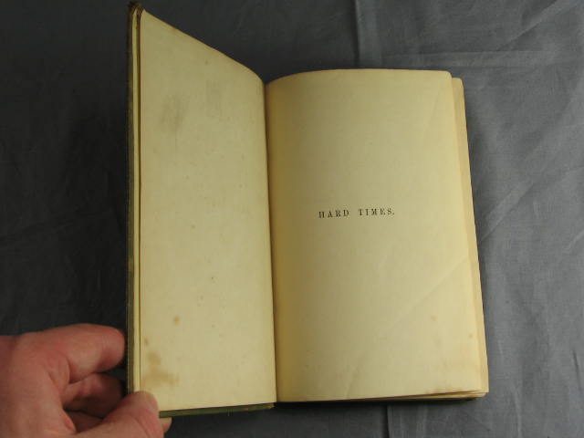1854 First Edition Charles Dickens Hard Times Book NR 6