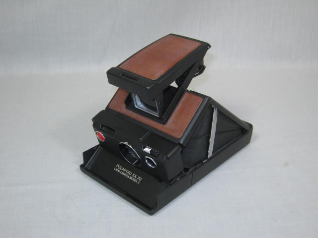 Vtg Polaroid SX-70 Instant Film Land Camera Model 3 W/ Case Manual Warranty Card 1