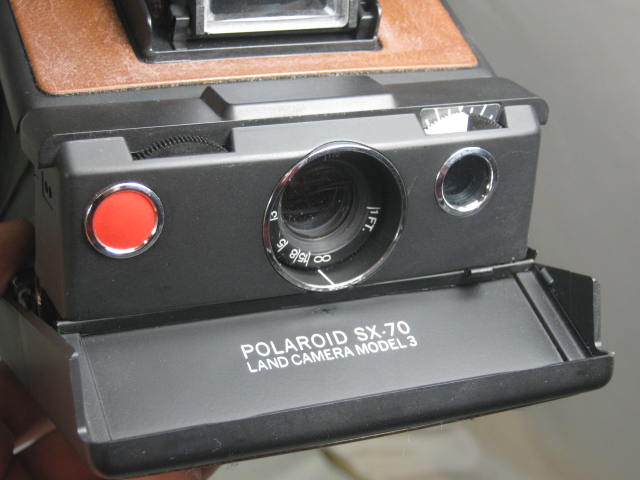 Vtg Polaroid SX-70 Instant Film Land Camera Model 3 W/ Case Manual Warranty Card 2