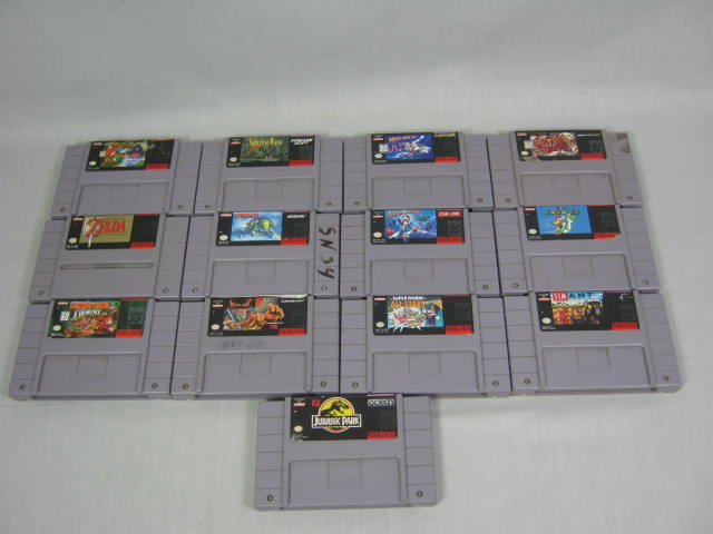 Super Nintendo SNES S NES Lot Console System 13 Games 2 Controllers Pads NO RES! 1